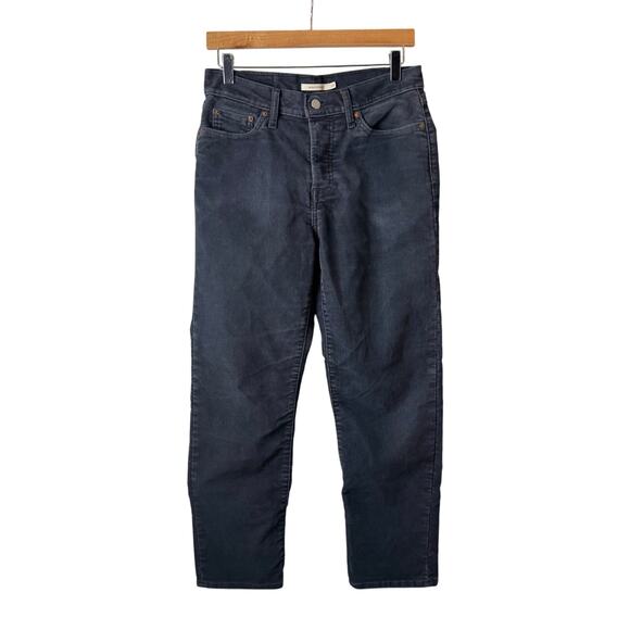 Levi’s Wedgie Straight Corduroy Pants Women’s 28 Blue Button Fly Casual Mom Boho - Picture 1 of 10